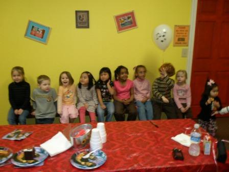 Kasen and friends at her party